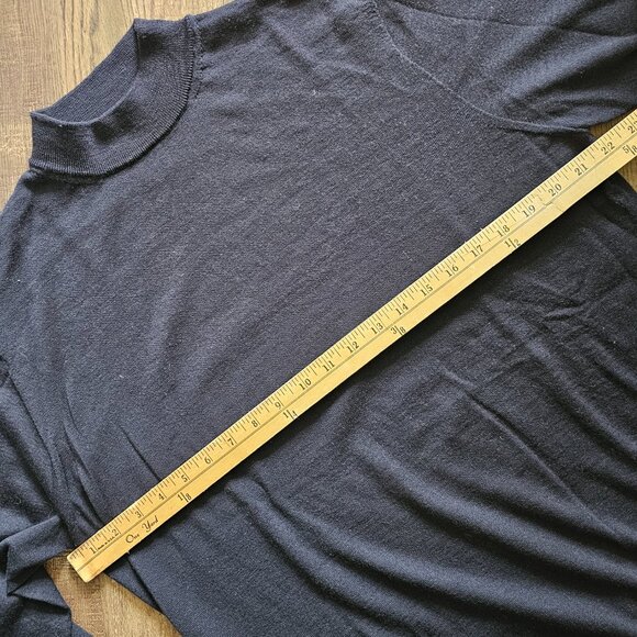 Son of a Tailor 100% Merino Wool Classic Pullover Lightweight Sweater XL Navy - Picture 4 of 8